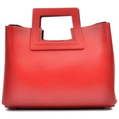 Torebki klasyczne damskie: Skórzana torebka w kolorze czerwonym – (S)36 x (W)27 x (G)12 cm