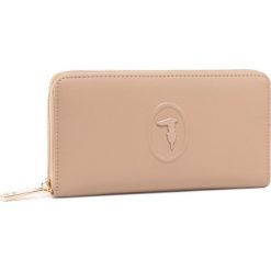 Duży Portfel Damski TRUSSARDI JEANS - Lisbona Zip 3 Pocket 75W00246 W110. Brązowe portfele damskie Trussardi Jeans, bez wzorów, z jeansu. Za 349,00 zł.