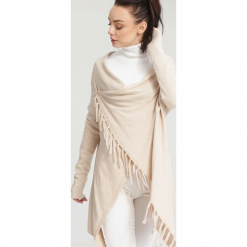Jasnobeżowy Kardigan Early Fall. Brązowe kardigany damskie marki other, xl. Za 69,99 zł.
