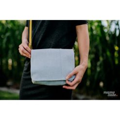 Marmollada - torebka z bawełny tS błękitna. Niebieskie torebki klasyczne damskie Pakamera, bez wzorów, z bawełny, na ramię, bez dodatków. Za 130,00 zł.