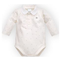 Pinokio Body Chłopięce Polo Prince 68 Biały. Białe body niemowlęce Pinokio, bez wzorów, z długim rękawem. Za 55,00 zł.