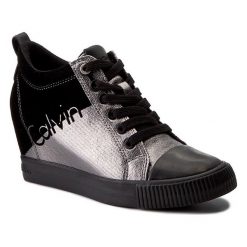 Trampki CALVIN KLEIN JEANS - Rory R0646 Pewter/Black. Szare półbuty damskie Calvin Klein Jeans, bez wzorów, z jeansu, bez zapięcia. W wyprzedaży za 289,00 zł.