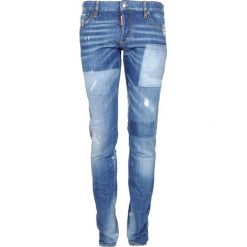 Dsquared2 Jeansy "Slim Jean". Czerwone jeansy męskie Dsquared2, na imprezę, bez wzorów, z jeansu. Za 949,00 zł.