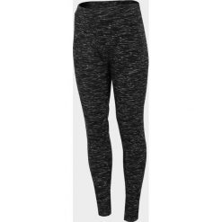 Legginsy damskie LEG600 - głęboka czerń melanż - Outhorn. Spodnie damskie Outhorn, z bawełny. W wyprzedaży za 49,99 zł.