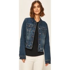 Morgan - Kurtka jeansowa. Niebieskie kurtki damskie Morgan, bez wzorów, z elastanu, krótkie, bez kaptura. Za 299,90 zł.
