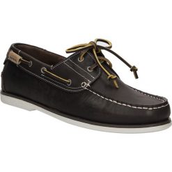 Mokasyny brązowe skórzane sznurowane Wrangler Ocean Leather WM171120. Pomarańczowe mokasyny męskie Wrangler. Za 299,99 zł.