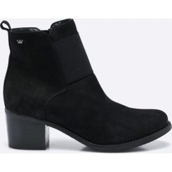 Wojas - Botki. Szare buty zimowe damskie marki Wojas, z materiału. W wyprzedaży za 249,90 zł.