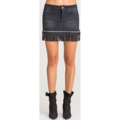 SPÓDNICA JEANSOWA GONNA BOTTOM UP Liu Jo. Czarne spódniczki damskie z aplikacjami, z elastanu, mini, dopasowane. Za 449,40 zł.