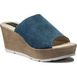 Klapki SERGIO BARDI - Frascaro SS127336118PF 807. Niebieskie klapki damskie marki Sergio Bardi, bez wzorów, ze skóry, bez obcasa, na obcasie. W wyprzedaży za 119,00 zł.