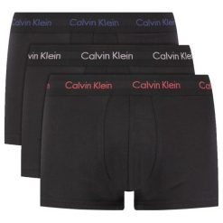Komplet 3 par bokserek Calvin Klein Underwear Low Rise Trunk 0000U2664G. Czarne bokserki męskie Calvin Klein Underwear, bez wzorów, z elastanu. Za 179,00 zł.