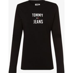 Tommy Jeans - Damska koszulka z długim rękawem, czarny. Czarne koszulki damskie Tommy Jeans, s, z nadrukiem, z bawełny, bez kołnierzyka, z długim rękawem. Za 179,95 zł.