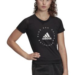 ADIDAS SLIM GRAPHIC TEE > FL1841. Koszulki damskie Adidas, xxs, bez wzorów, z bawełny, street, bez kołnierzyka. Za 139,99 zł.