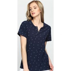 Bluzki damskie: Granatowy T-shirt Love Me Fondly