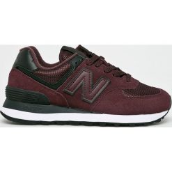New Balance - Buty WL574WNR. Brązowe buty sportowe damskie New Balance, bez wzorów, ze skóry, sportowe. W wyprzedaży za 299,90 zł.