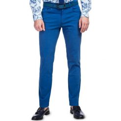 Spodnie OTTAVIO 15-89MC. Niebieskie spodnie męskie Giacomo Conti, na co dzień, s, bez wzorów, z elastanu. Za 229,00 zł.