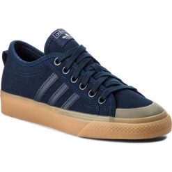 Buty adidas - Nizza B37865 Coavy/Conavy/Gum3. Niebieskie buty sportowe damskie Adidas, bez wzorów, z gumy, bez obcasa, na płaskiej podeszwie, bez zapięcia. W wyprzedaży za 199,00 zł.