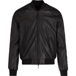 Kurtka skórzana Emporio Armani 41B5BP 41P5B 999. Czarne kurtki męskie Emporio Armani, m, bez wzorów, ze skóry, bez kaptura. W wyprzedaży za 2119,00 zł.