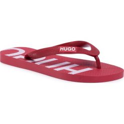 Japonki HUGO - Onfire 50415325 10217179 01 Bright Red 622. Czerwone klapki damskie HUGO, bez wzorów, z tworzywa sztucznego, bez obcasa. W wyprzedaży za 99,00 zł.