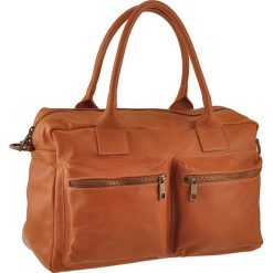 Torebki klasyczne damskie: Skórzana torebka „Starna” w kolorze brązowym – 34 x 26 x 14 cm