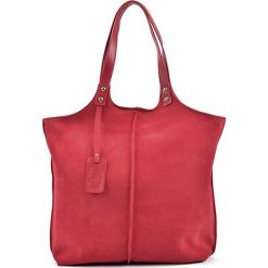 Torebki klasyczne damskie: Skórzana torebka w kolorze czerwonym – (S)41 x (W)46 x (G)15 cm