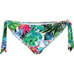 Stroje kąpielowe damskie: Figi bikini bonprix zielony z nadrukiem