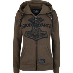 Amon Amarth EMP Signature Collection Bluza z kapturem rozpinana damska brązowy. Pomarańczowe bluzy damskie marki Amon Amarth, l, z nadrukiem, bez rękawów, z kapturem. Za 129,90 zł.