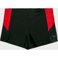Speedo - Kąpielówki. Czarne kąpielówki męskie Speedo, z nadrukiem, z elastanu. W wyprzedaży za 79,90 zł.