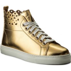 Sneakersy TWINSET - Sneaker CS8TFW Oro Free 00050. Żółte półbuty damskie Twinset, ze skóry. W wyprzedaży za 469,00 zł.
