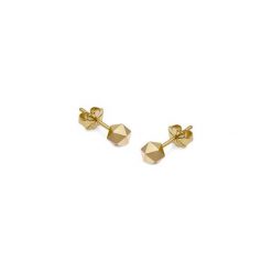 Kolczyki damskie: KOLCZYKI ICOSAHEDRON STUD EARRINGS – ZŁOTE