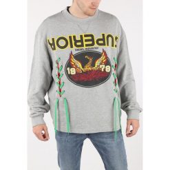 Diesel S-Fremont Bluza Szary. Szare bluzy męskie Diesel, s, z haftami, z bawełny, bez kołnierzyka, bez rękawów, bez kaptura. Za 929,95 zł.