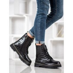 MODNE WORKERY Z EKO SKÓRY. Workery damskie SHELOVET, ze skóry ekologicznej, bez obcasa, bez zapięcia. Za 107,90 zł.