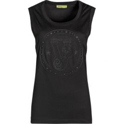 Top Versace Jeans D3HTB6E2. Czarne bluzki damskie Versace Jeans, s, bez wzorów, z bawełny, polo, bez rękawów. W wyprzedaży za 269,00 zł.