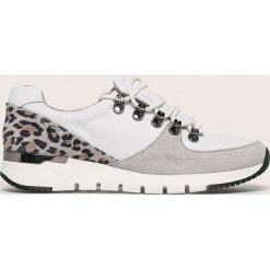 Caprice - Buty skórzane. Białe buty sportowe damskie Caprice, bez wzorów, ze skóry, sportowe. Za 299,90 zł.