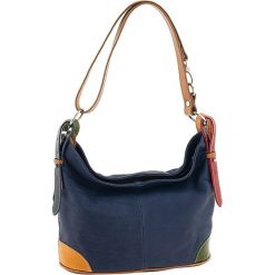 Torebki klasyczne damskie: Skórzana torebka w kolorze granatowym – 30 x 25 x 16 cm