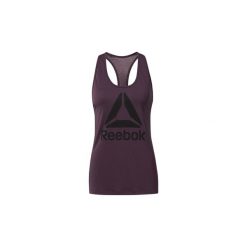 Topy na ramiączkach / T-shirty bez rękawów Reebok Sport Koszulka bez rękawów WOR Supremium Logo. Fioletowe topy damskie marki Reebok Sport, xl, bez wzorów, bez kołnierzyka, bez rękawów, bez kaptura. Za 89,95 zł.