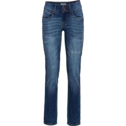 Dżinsy ze stretchem STRAIGHT bonprix niebieski. Niebieskie jeansy damskie bonprix. Za 99,99 zł.