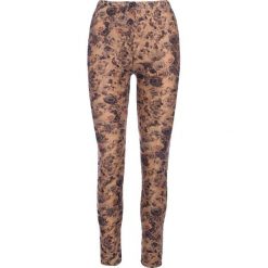 Jasnobrązowe Legginsy Kiss Someone. Pomarańczowe legginsy damskie Multu, s, bez wzorów. Za 19,99 zł.