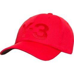 Czapka Y-3. Czerwone czapki damskie Y-3, bez wzorów, z tkaniny. Za 299,00 zł.