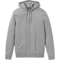Sweter rozpinany z domieszką kaszmiru bonprix szary melanż. Szare swetry męskie bonprix, s, bez wzorów, z kaszmiru. Za 54,99 zł.