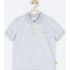 Koszulka. Szare t-shirty chłopięce HANG WITH ME, bez wzorów, z krótkim rękawem. Za 25,90 zł.