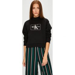 Calvin Klein Jeans - Bluza. Szare bluzy damskie z nadrukiem marki Calvin Klein Jeans, s, z bawełny, bez kaptura. W wyprzedaży za 359,90 zł.