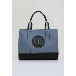 Torba ze stemplem. Szare torebki klasyczne damskie marki Monnari, z aplikacjami, z materiału, z aplikacjami. Za 99,60 zł.