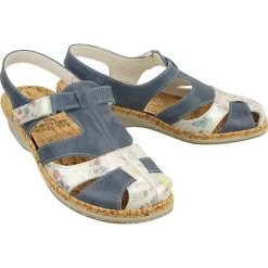 COMFORTABEL 720116-5 cobalt/spring, sandały damskie. Niebieskie sandały damskie Comfortabel, bez wzorów, ze skóry, bez obcasa, bez zapięcia. Za 309,90 zł.