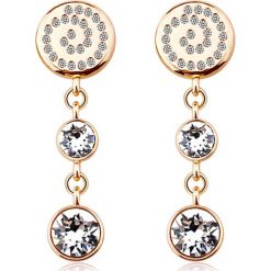 Kolczyki damskie: Pozłacane kolczyki z kryształkami Swarovski