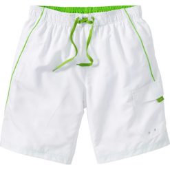Bermudy męskie: Bermudy plażowe bonprix biały