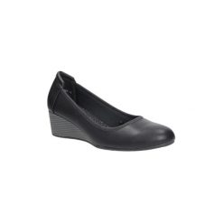 Buty ślubne damskie: Półbuty Vinceza Czarne półbuty na koturnie DP05/16BK