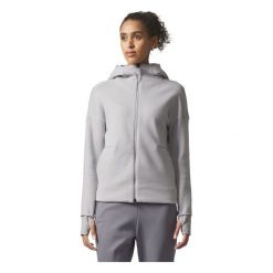 ADIDAS BLUZA ZNE HOOD2 PULSE BQ0099. Szare bluzy damskie marki Adidas, bez wzorów, bez rękawów, bez kaptura. Za 249,00 zł.