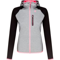 Bluza EA7 EMPORIO ARMANI. Szare bluzy damskie EA7 Emporio Armani, z aplikacjami, z tkaniny, bez rękawów, z kapturem. W wyprzedaży za 402,00 zł.
