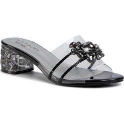 Klapki SCA'VIOLA - G-27 Black. Czarne klapki damskie Sca'viola, z aplikacjami, ze skóry ekologicznej, bez obcasa, na obcasie. Za 279,00 zł.