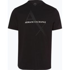 Armani Exchange - T-shirt męski, czarny. Czarne t-shirty męskie Armani Exchange, xl, z napisami, bez kołnierzyka. Za 229,95 zł.